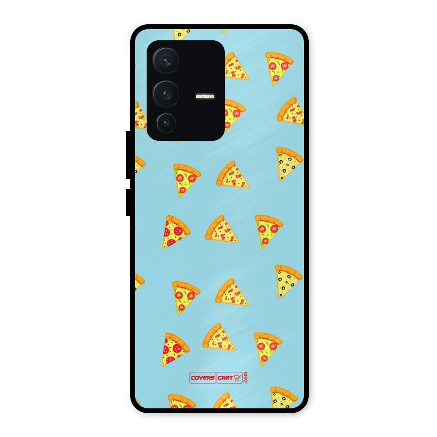 Cute Slices of Pizza Metal Back Case for Vivo V23 5G