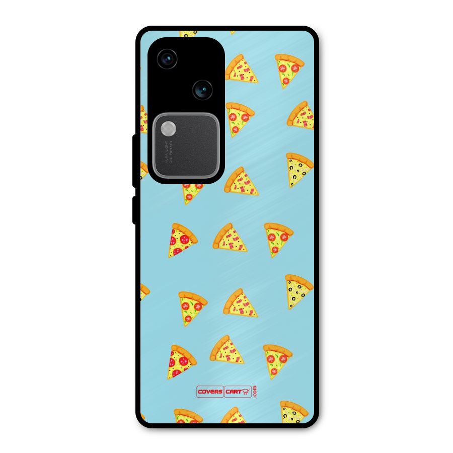 Cute Slices of Pizza Metal Back Case for Vivo V30