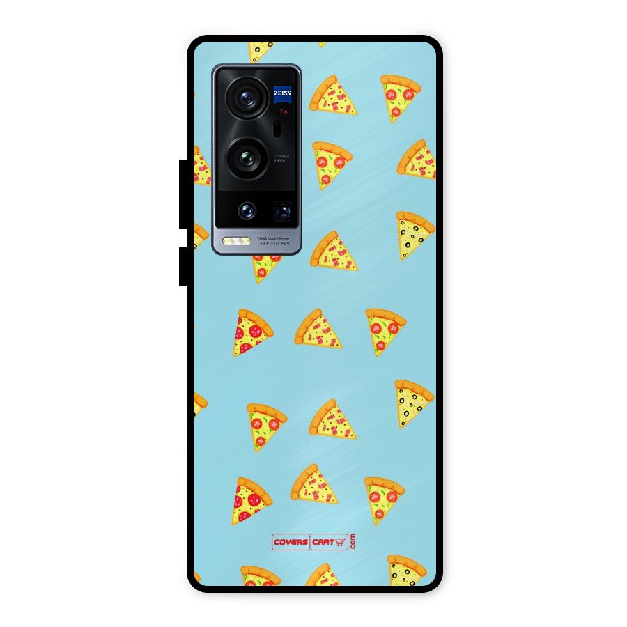 Cute Slices of Pizza Metal Back Case for Vivo X60 Pro Plus
