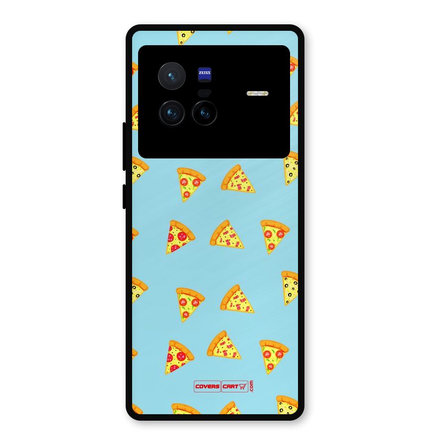 Cute Slices of Pizza Metal Back Case for Vivo X80