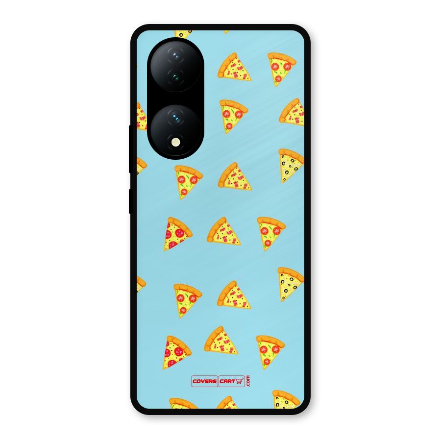 Cute Slices of Pizza Metal Back Case for Vivo Y100a