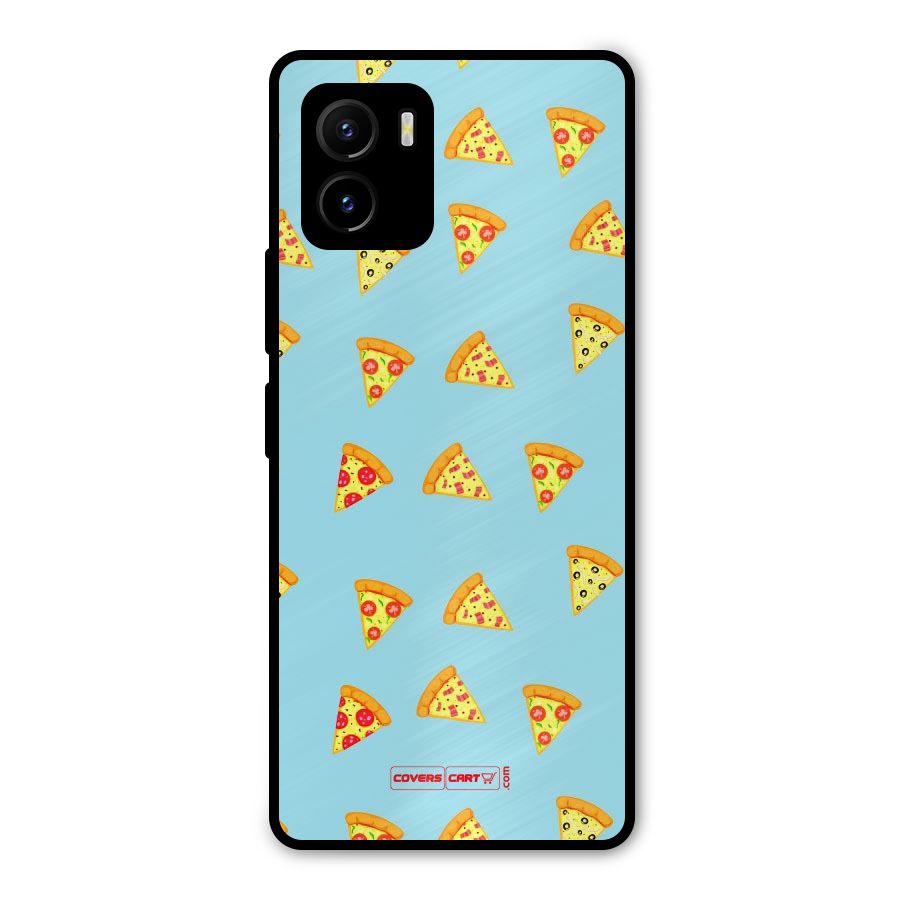 Cute Slices of Pizza Metal Back Case for Vivo Y15s