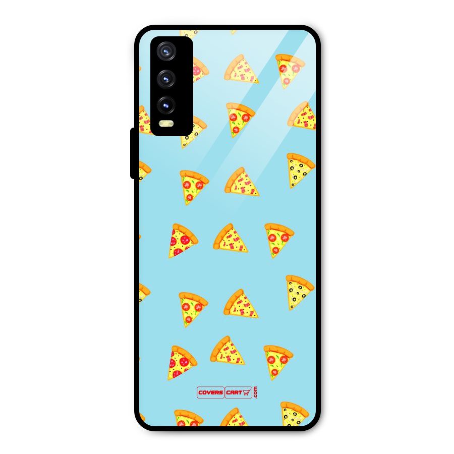 Cute Slices of Pizza Metal Back Case for Vivo Y20g