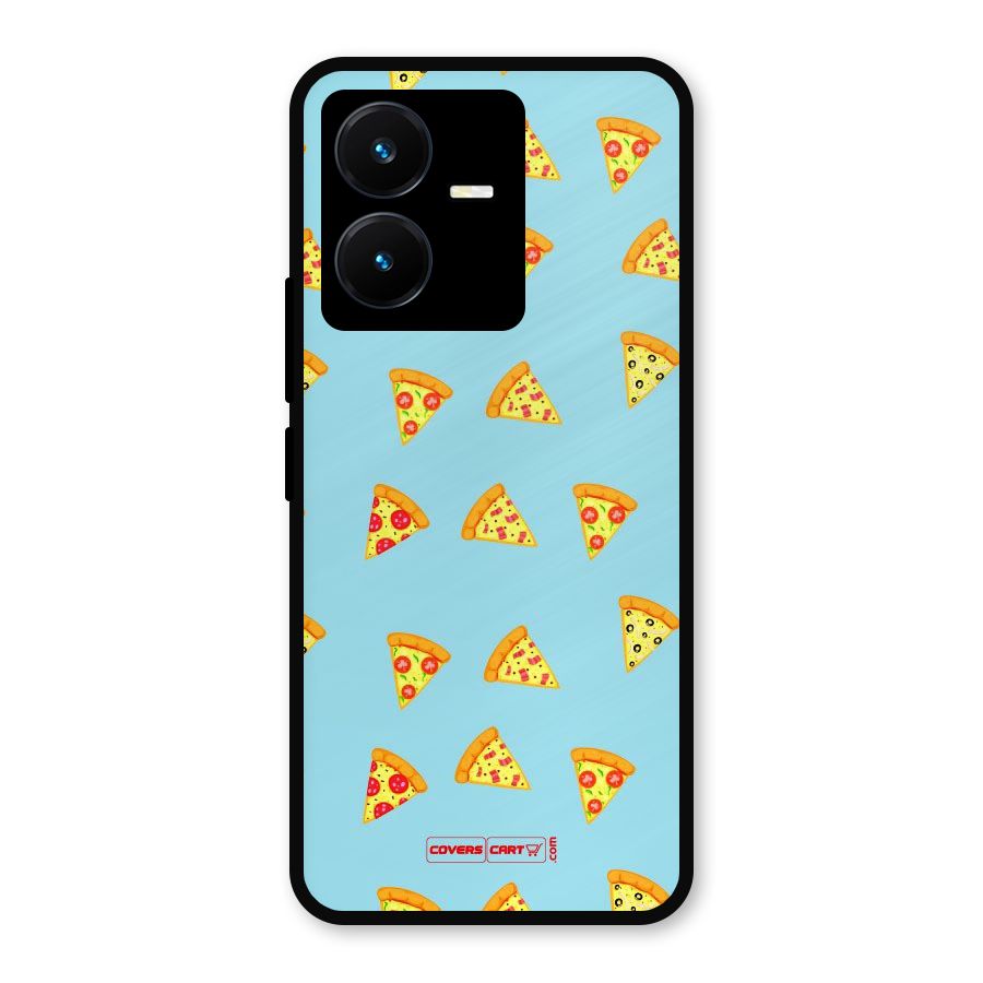 Cute Slices of Pizza Metal Back Case for Vivo Y22