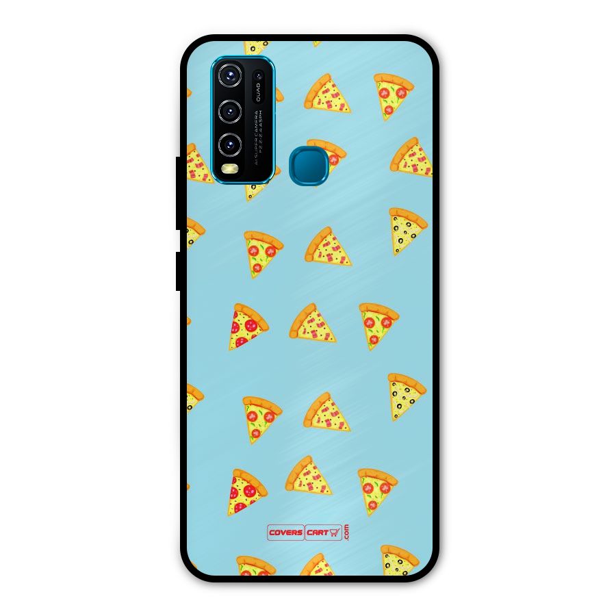 Cute Slices of Pizza Metal Back Case for Vivo Y30