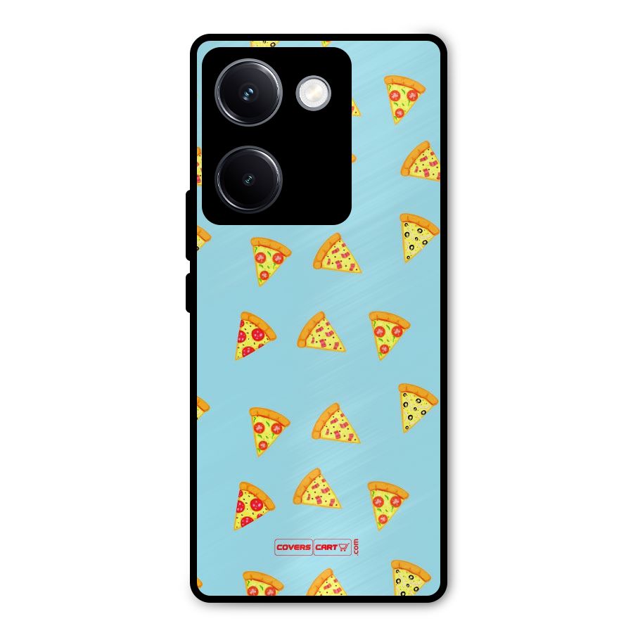 Cute Slices of Pizza Metal Back Case for Vivo Y300 Plus