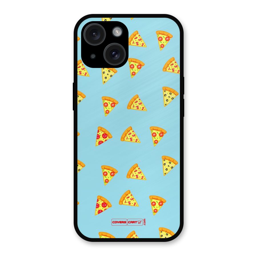 Cute Slices of Pizza Metal Back Case for iPhone 15