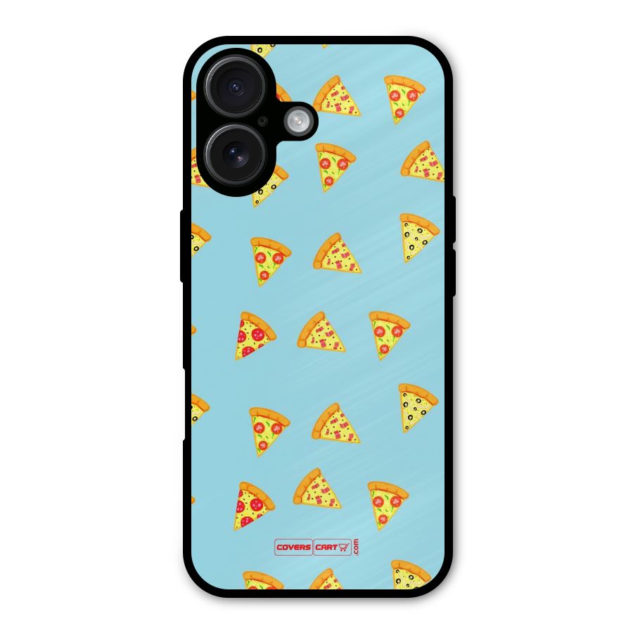 Cute Slices of Pizza Metal Back Case for iPhone 16
