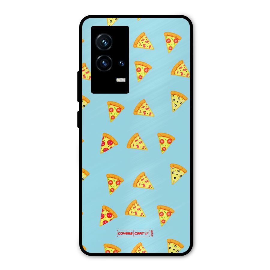Cute Slices of Pizza Metal Back Case for iQOO 9 5G