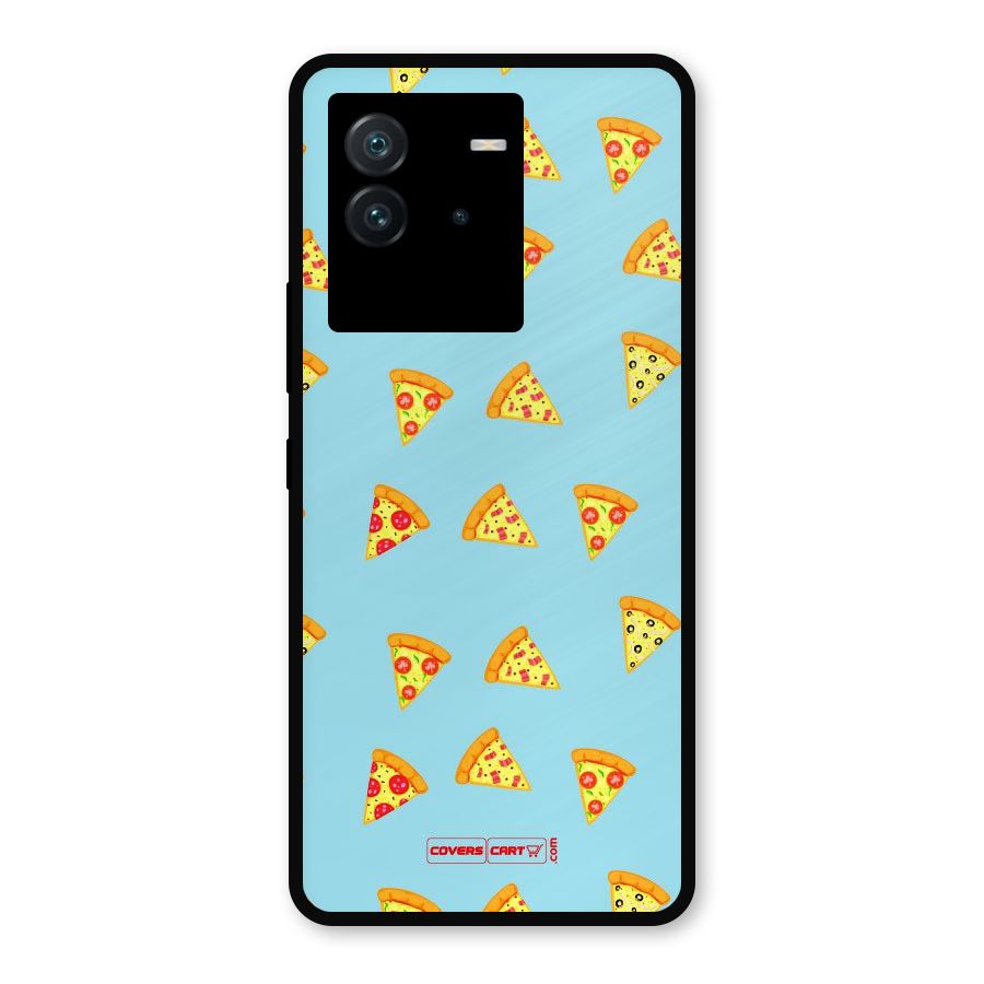 Cute Slices of Pizza Metal Back Case for iQOO Neo 6 5G