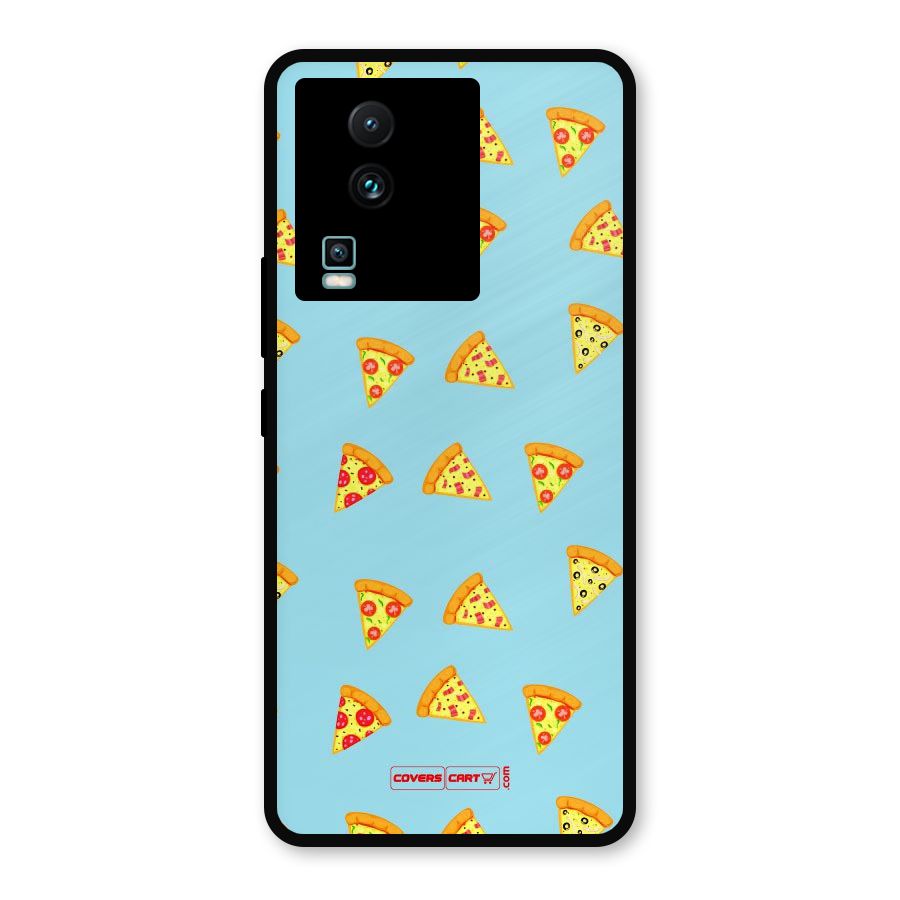 Cute Slices of Pizza Metal Back Case for iQOO Neo 7 Pro