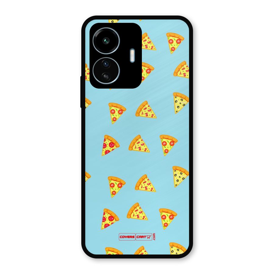 Cute Slices of Pizza Metal Back Case for vivo iQOO Z6 Lite 5G