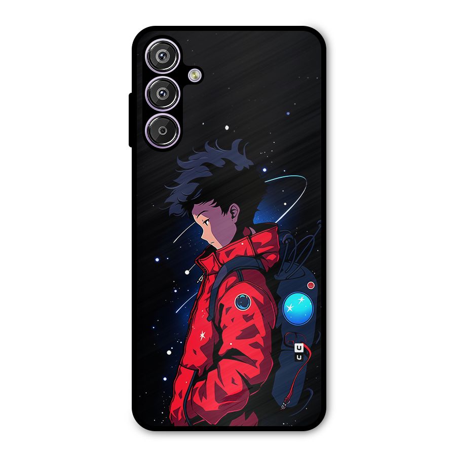 Cute Space Boy Metal Back Case for Galaxy F15