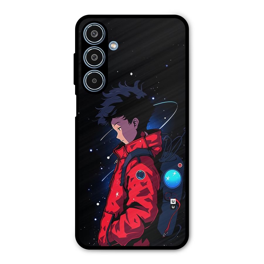 Cute Space Boy Metal Back Case for Galaxy M35
