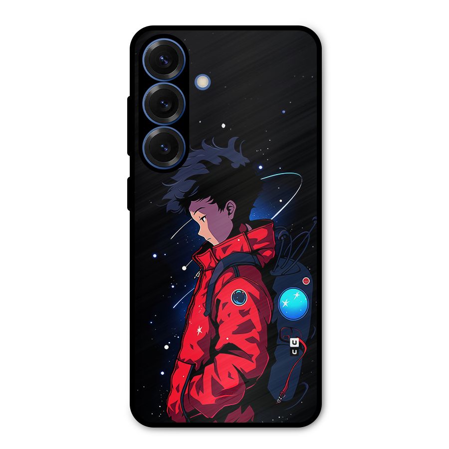 Cute Space Boy Metal Back Case for Galaxy S25