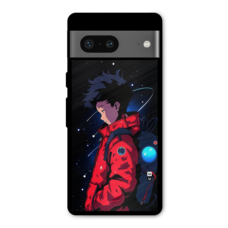 Cute Space Boy Metal Back Case for Google Pixel 7