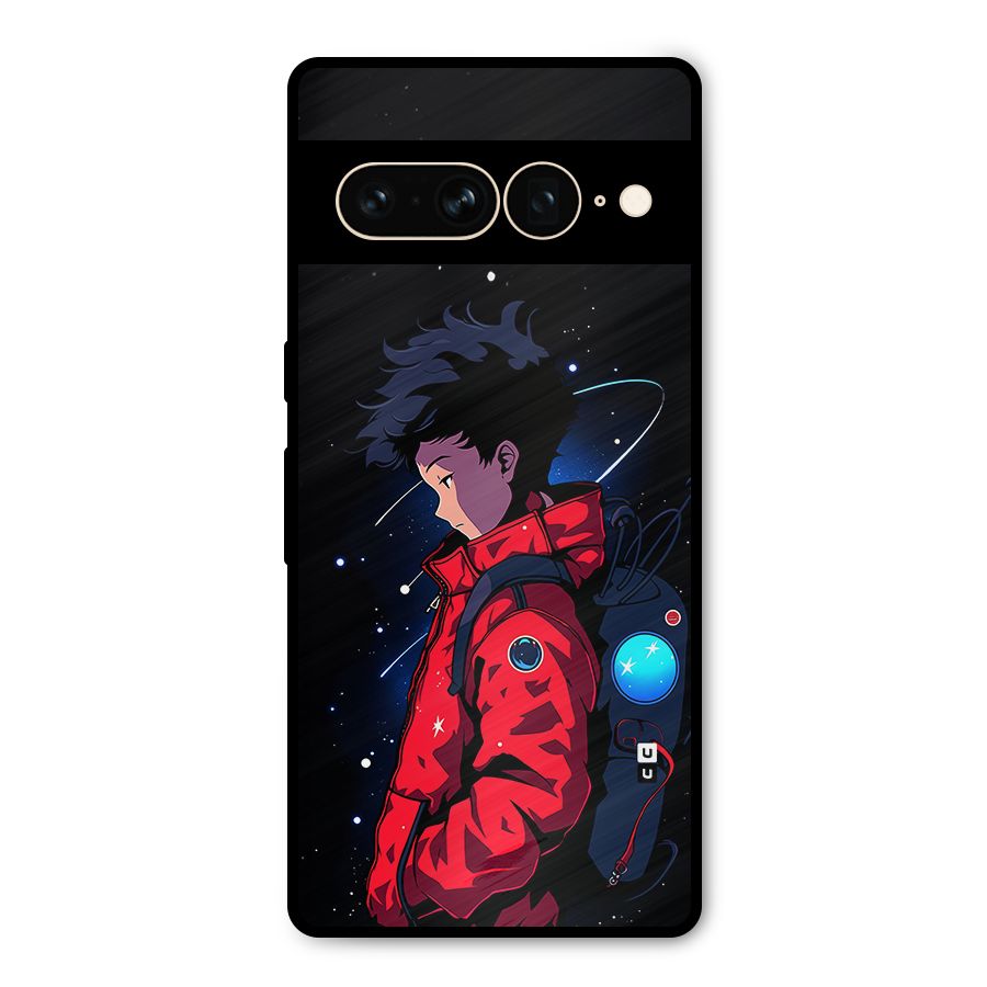 Cute Space Boy Metal Back Case for Google Pixel 7 Pro