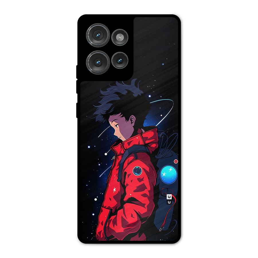 Cute Space Boy Metal Back Case for Motorola Edge 50