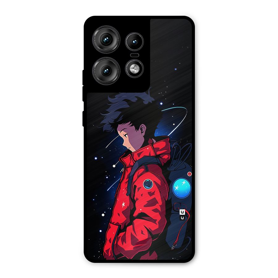 Cute Space Boy Metal Back Case for Motorola Edge 50 Pro