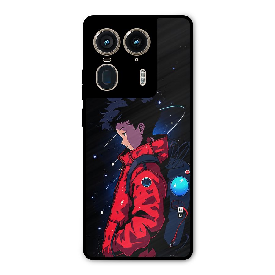 Cute Space Boy Metal Back Case for Motorola Edge 50 Ultra