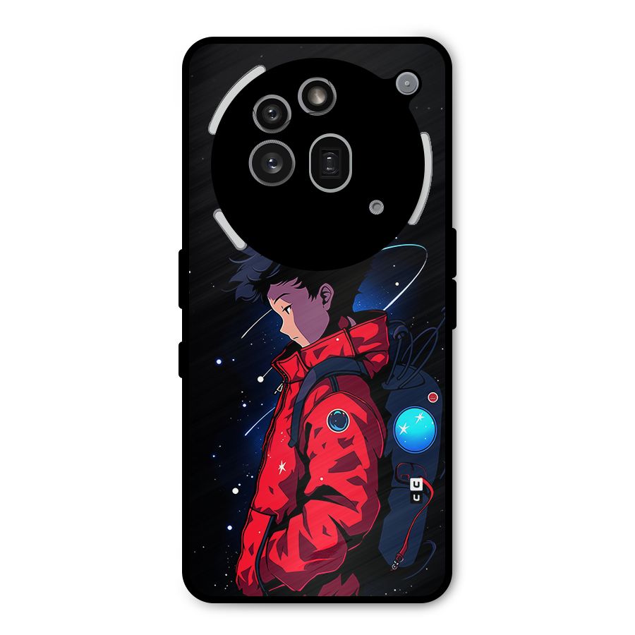 Cute Space Boy Metal Back Case for Nothing Phone 3a Pro