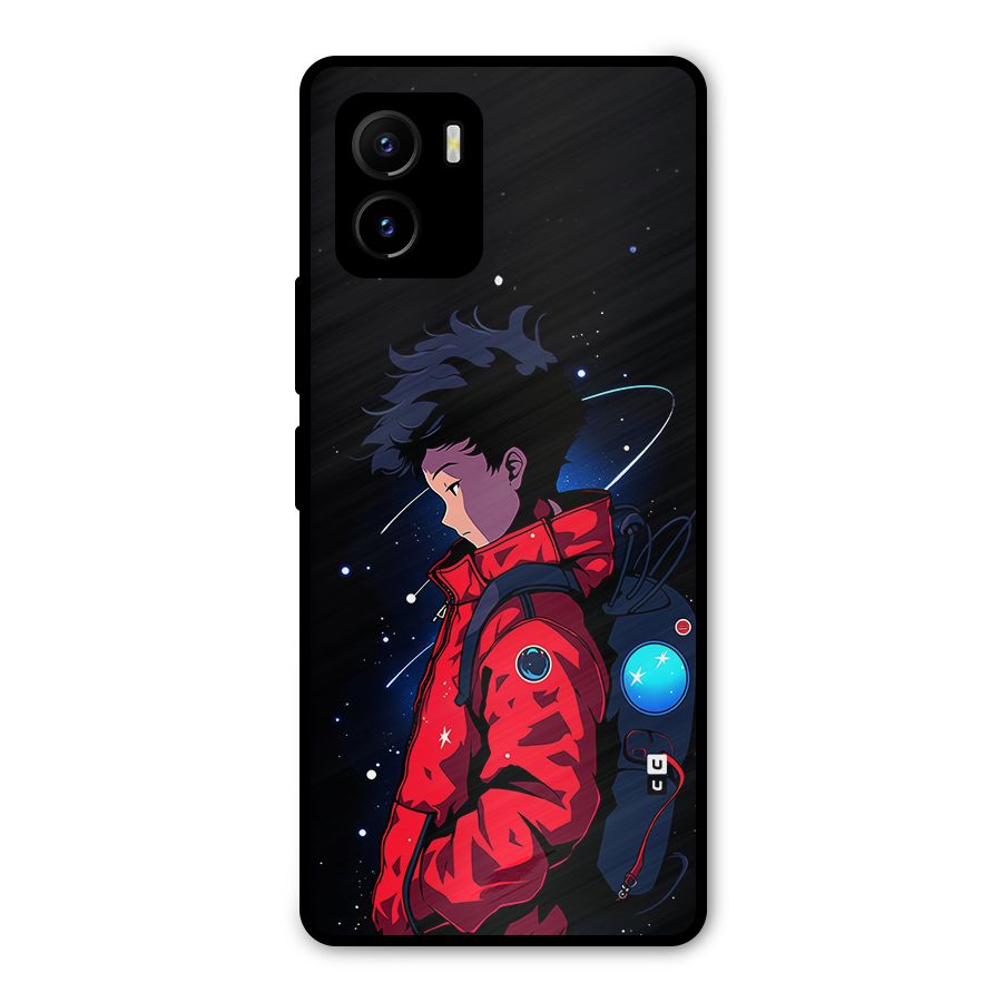Cute Space Boy Metal Back Case for Vivo Y15s