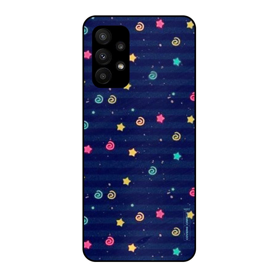 Cute Stars Design Metal Back Case for Galaxy A23