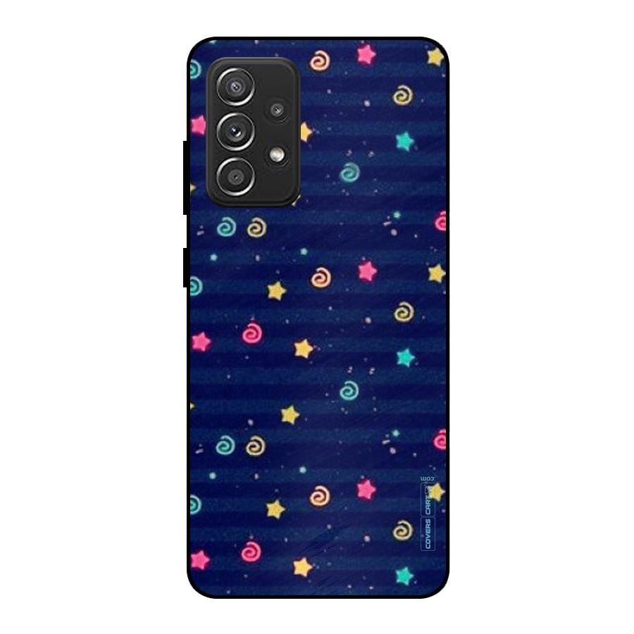 Cute Stars Design Metal Back Case for Galaxy A52s 5G