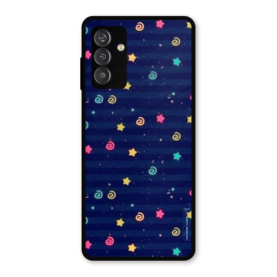 Cute Stars Design Metal Back Case for Galaxy F13