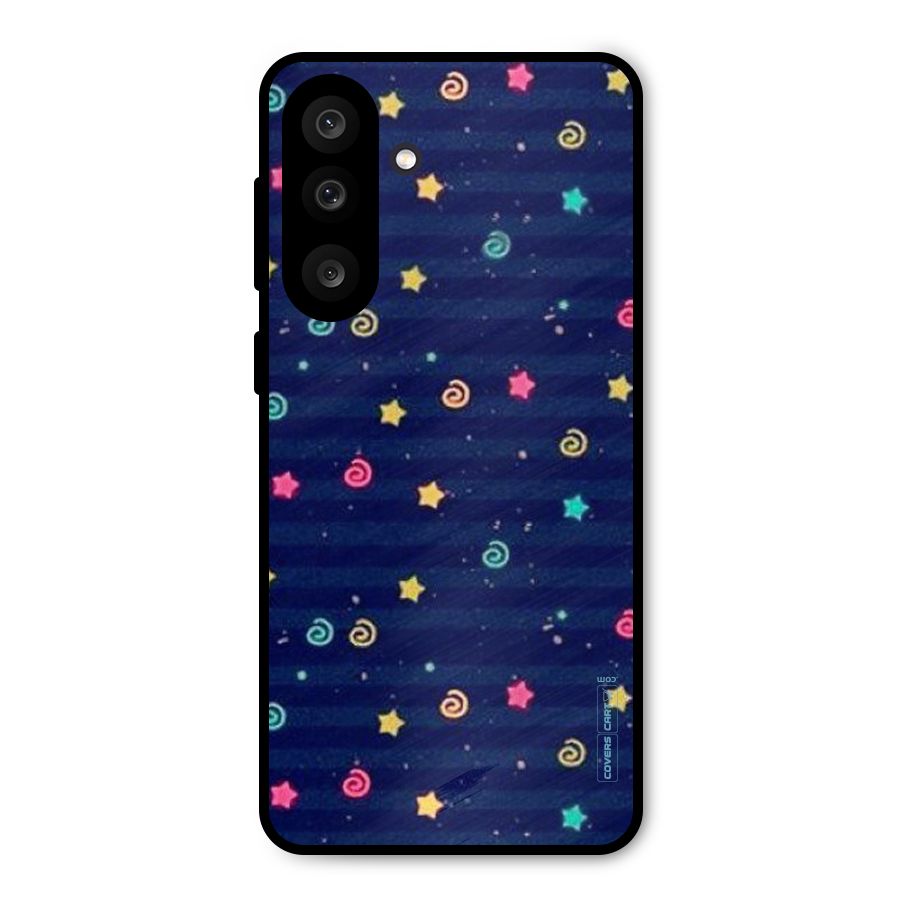 Cute Stars Design Metal Back Case for Galaxy M56