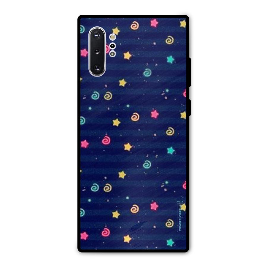 Cute Stars Design Metal Back Case for Galaxy Note 10 Plus