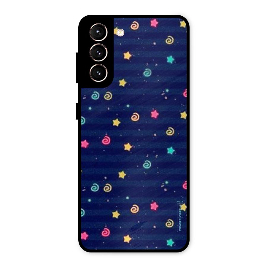 Cute Stars Design Metal Back Case for Galaxy S21 5G
