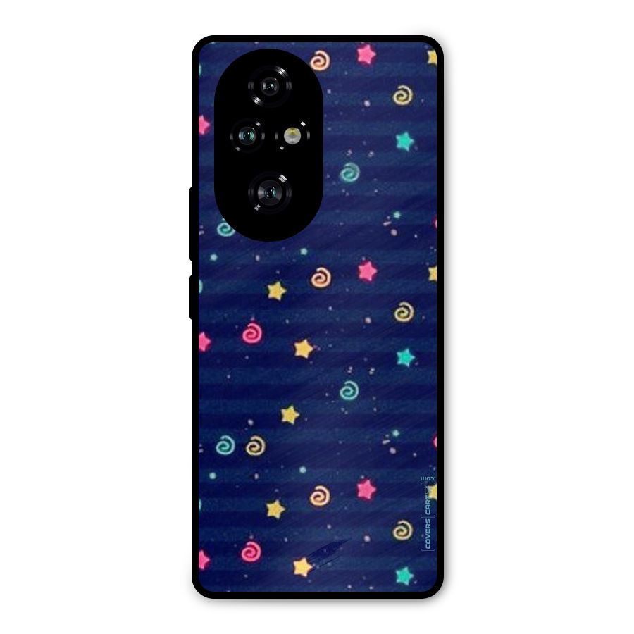 Cute Stars Design Metal Back Case for Honor 200 Pro