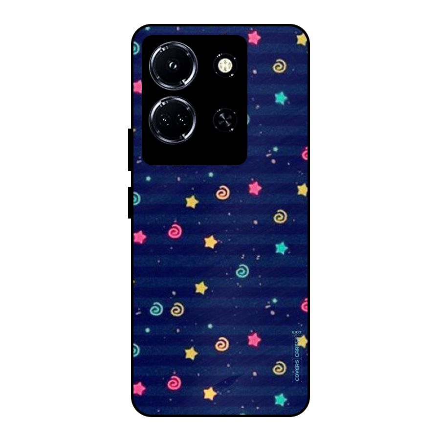 Cute Stars Design Metal Back Case for Infinix Note 30 5G