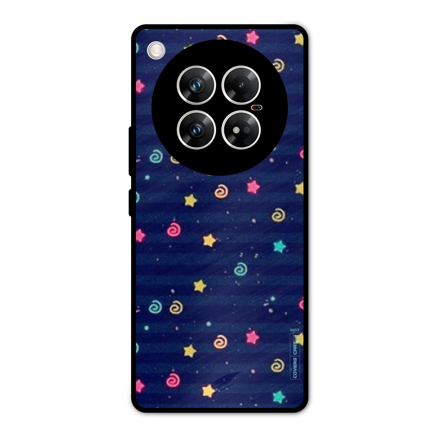 Cute Stars Design Metal Back Case for Infinix Zero 40 5G