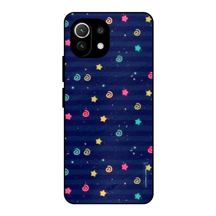 Cute Stars Design Metal Back Case for Mi 11 Lite NE 5G