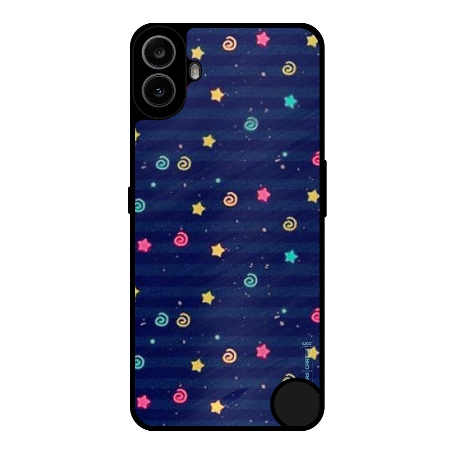 Cute Stars Design Metal Back Case for Nothing CMF Phone 1