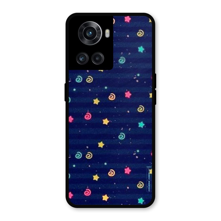 Cute Stars Design Metal Back Case for OnePlus 10R