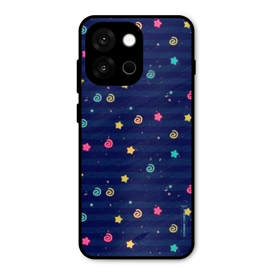 Cute Stars Design Metal Back Case for OnePlus 13s