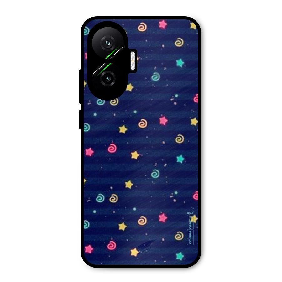 Cute Stars Design Metal Back Case for Poco F7