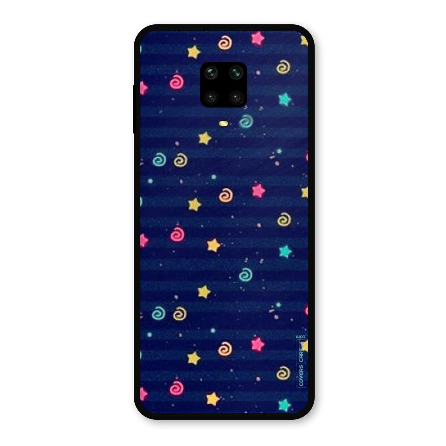 Cute Stars Design Metal Back Case for Poco M2 Pro