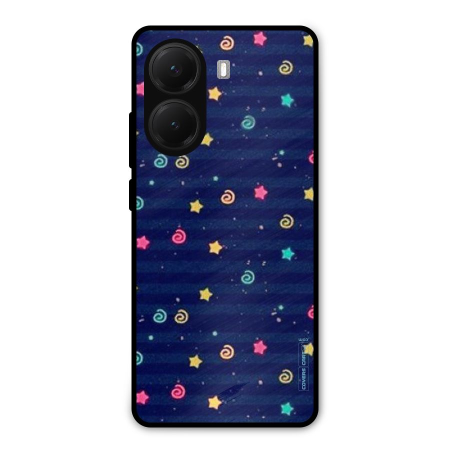 Cute Stars Design Metal Back Case for Poco X7 Pro