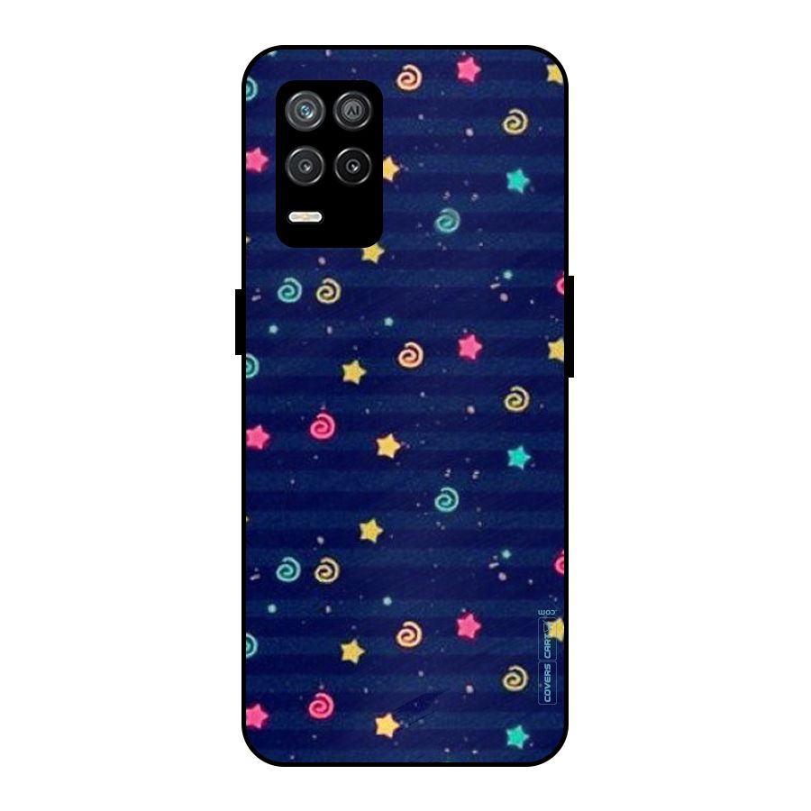 Cute Stars Design Metal Back Case for Realme 8s 5G