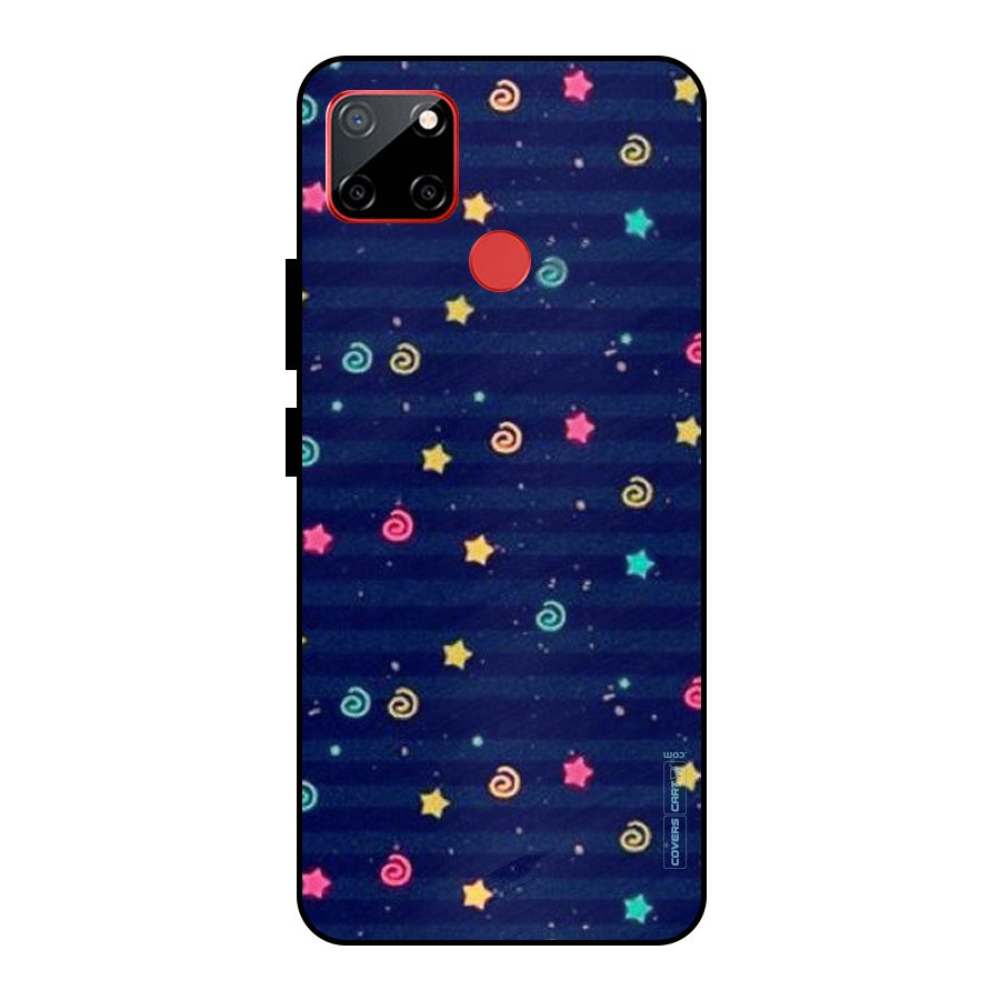 Cute Stars Design Metal Back Case for Realme C12