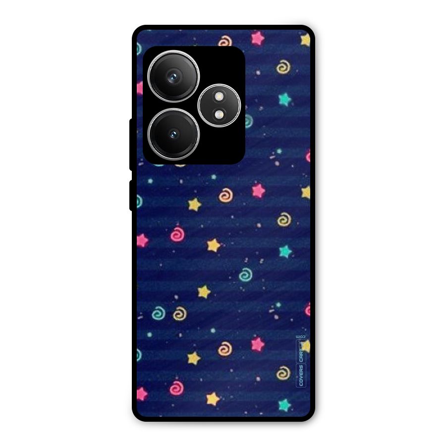 Cute Stars Design Metal Back Case for Realme GT 6T