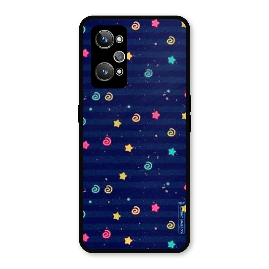 Cute Stars Design Metal Back Case for Realme GT Neo2