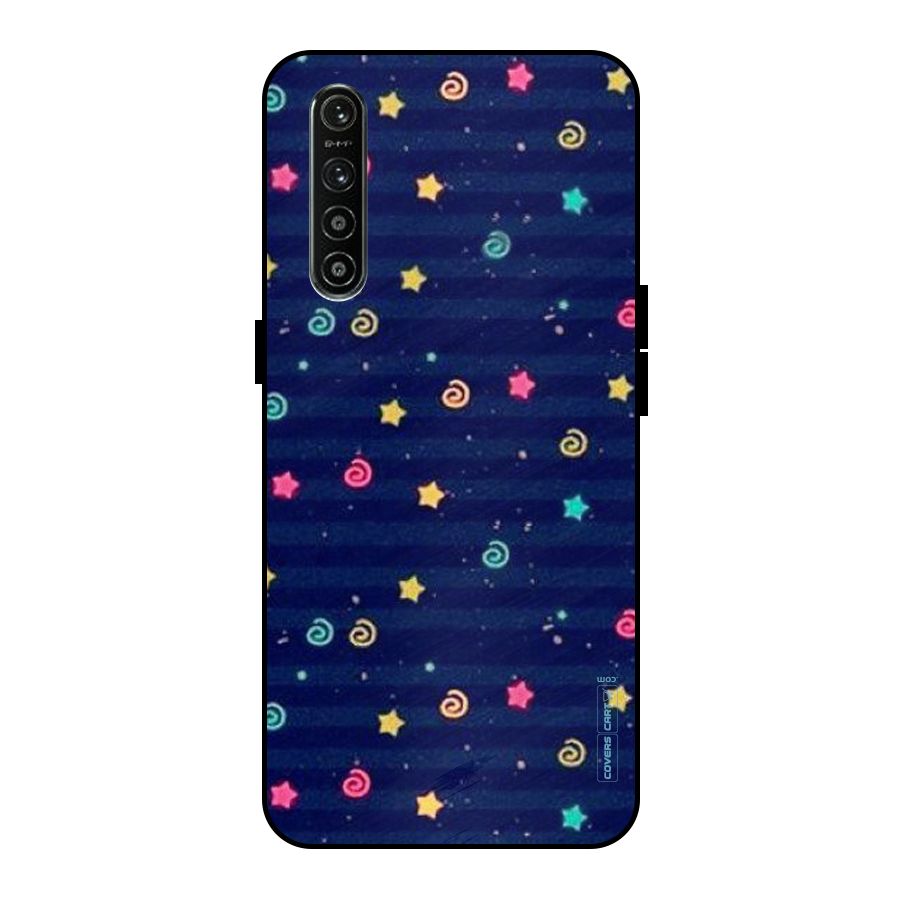 Cute Stars Design Metal Back Case for Realme XT