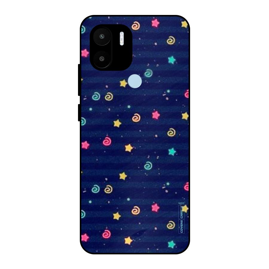 Cute Stars Design Metal Back Case for Redmi A1+