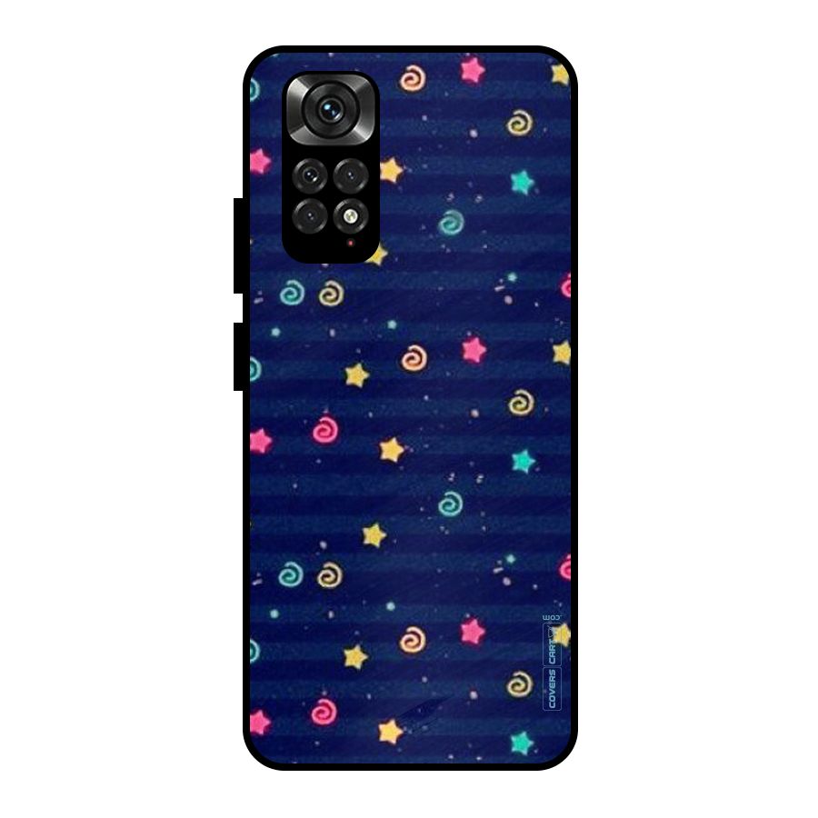 Cute Stars Design Metal Back Case for Redmi Note 11 Pro Plus 5G