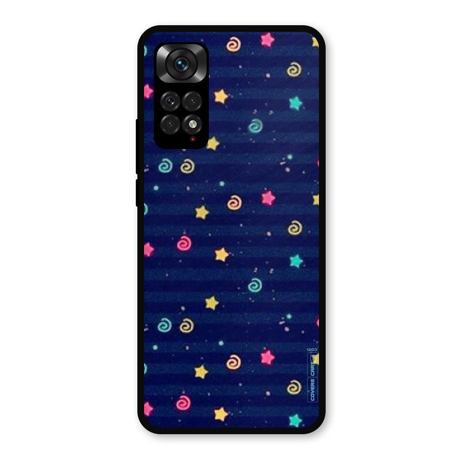 Cute Stars Design Metal Back Case for Redmi Note 11s